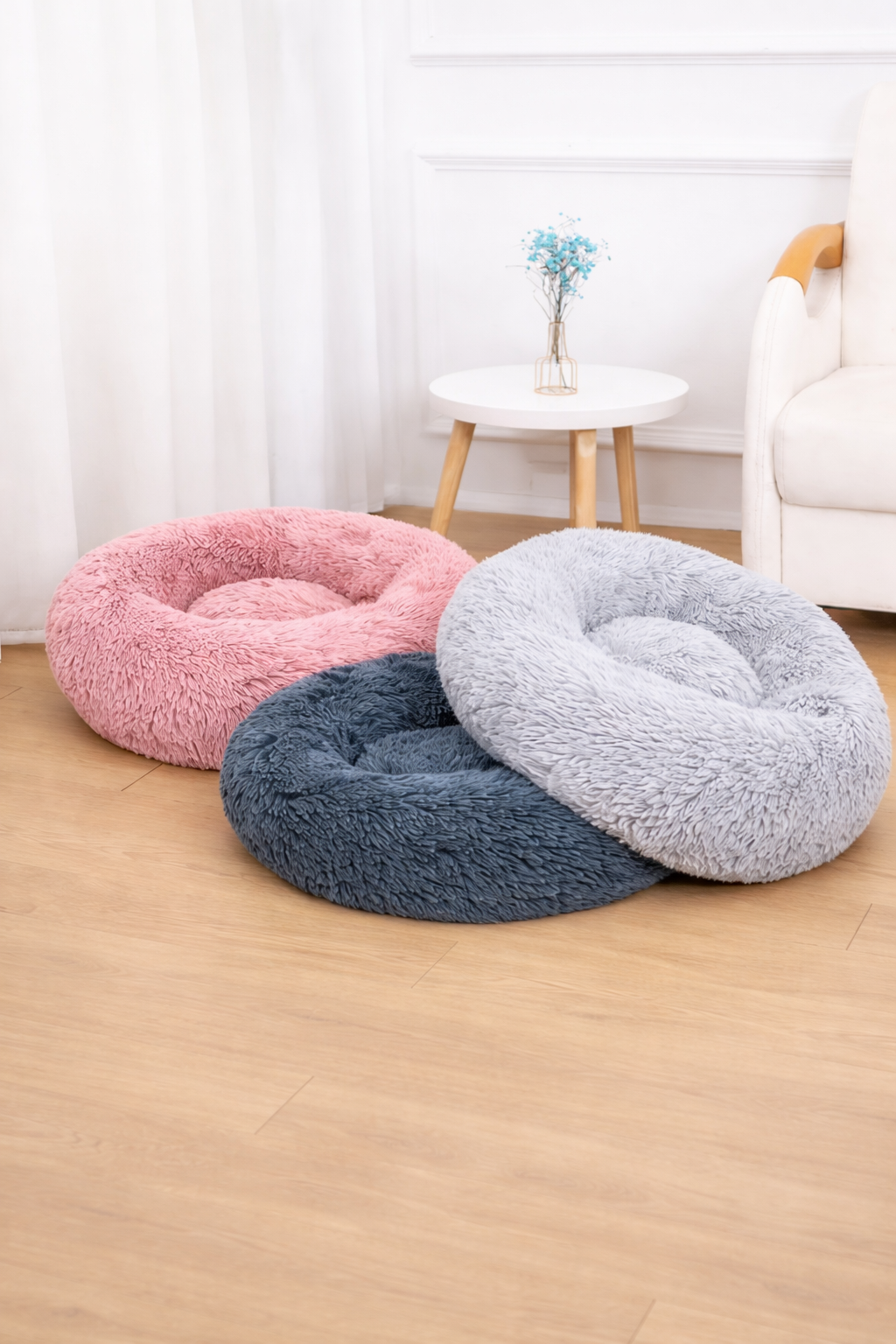 Plush Round Pet Bed