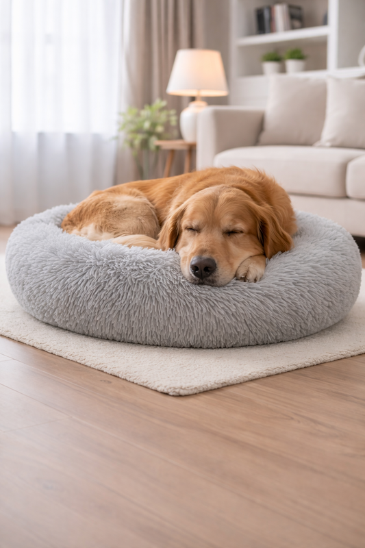 Plush Round Pet Bed